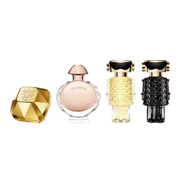 Paco Rabanne Lady Million EDP 5 ml + Olympea EDP 6 ml + Fame EDP 4 ml + Fame Parfum 4 ml Zestaw