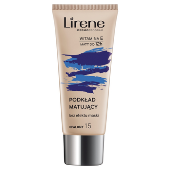 Lirene Nature Matte 12H Podkład Matujący do Twarzy 15 Opalony 30 ml
