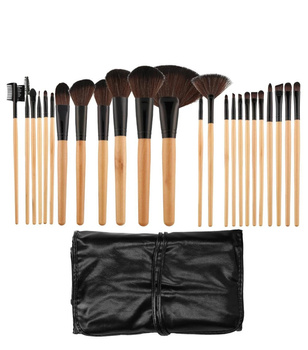 Mimo Makeup Brush Wooden&Black 24 szt