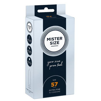 MISTER SIZE Condoms Prezerwatywy Dopasowane do Rozmiaru 57mm 10 szt.