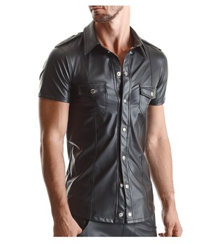 Regnes Fetish Planet RMLuca001 Koszula z Krótkim Rękawem Black  S