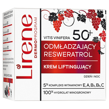 Lirene Odmładzający Resweratrol Krem Liftignujący do Twarzy 50+ 50 ml