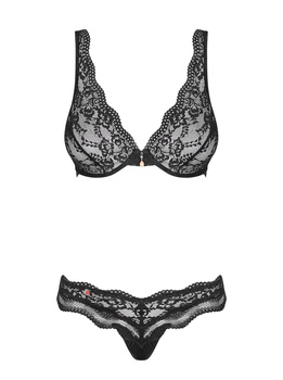 Obsessive Koronkowy Biustonosz Figi Sex Komplet Luvae L/XL