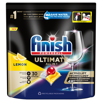 Finish Powerball Quantum Ultimate All In 1 Kapsułki do Zmywarki Lemon 30 szt