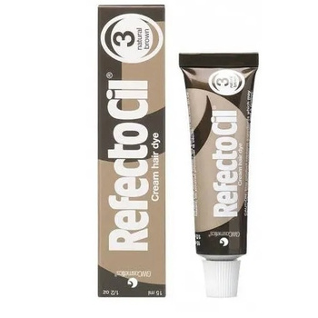 Refectocil Eyelash And Eyebrow Tint Henna do Brwi i Rzęs 3 Natural Brown 15 ml